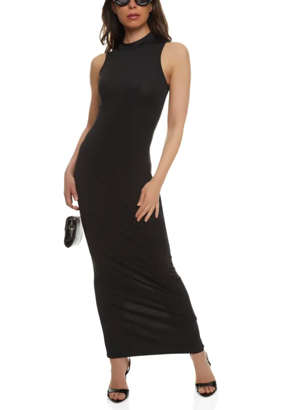 Daisy Sleeveless Mock Neck Maxi Dress sold by Rainbow