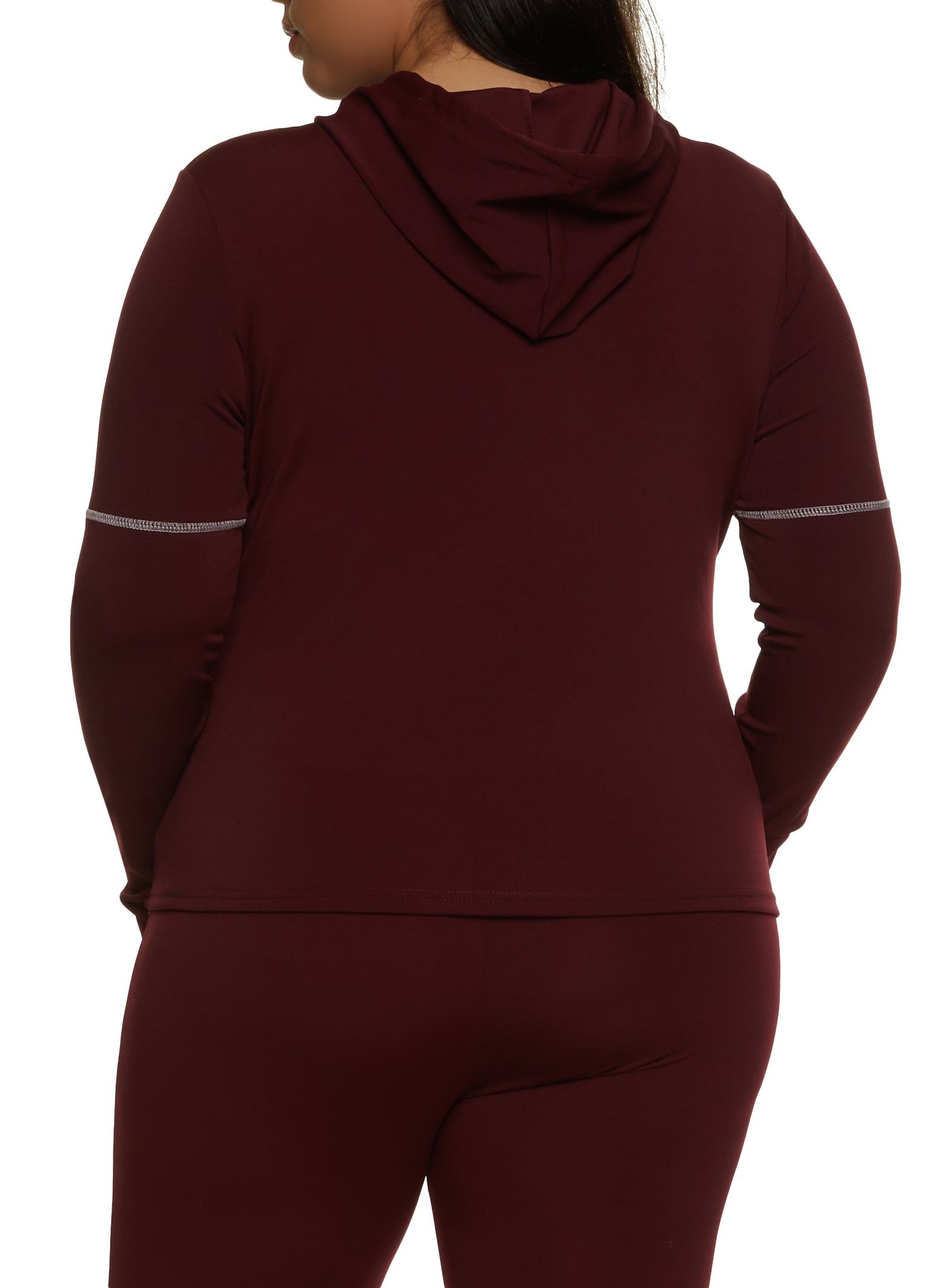 Plus Size Contrast Stitch Detail Track Jacket sold by Rainbow product image thumbnail 3