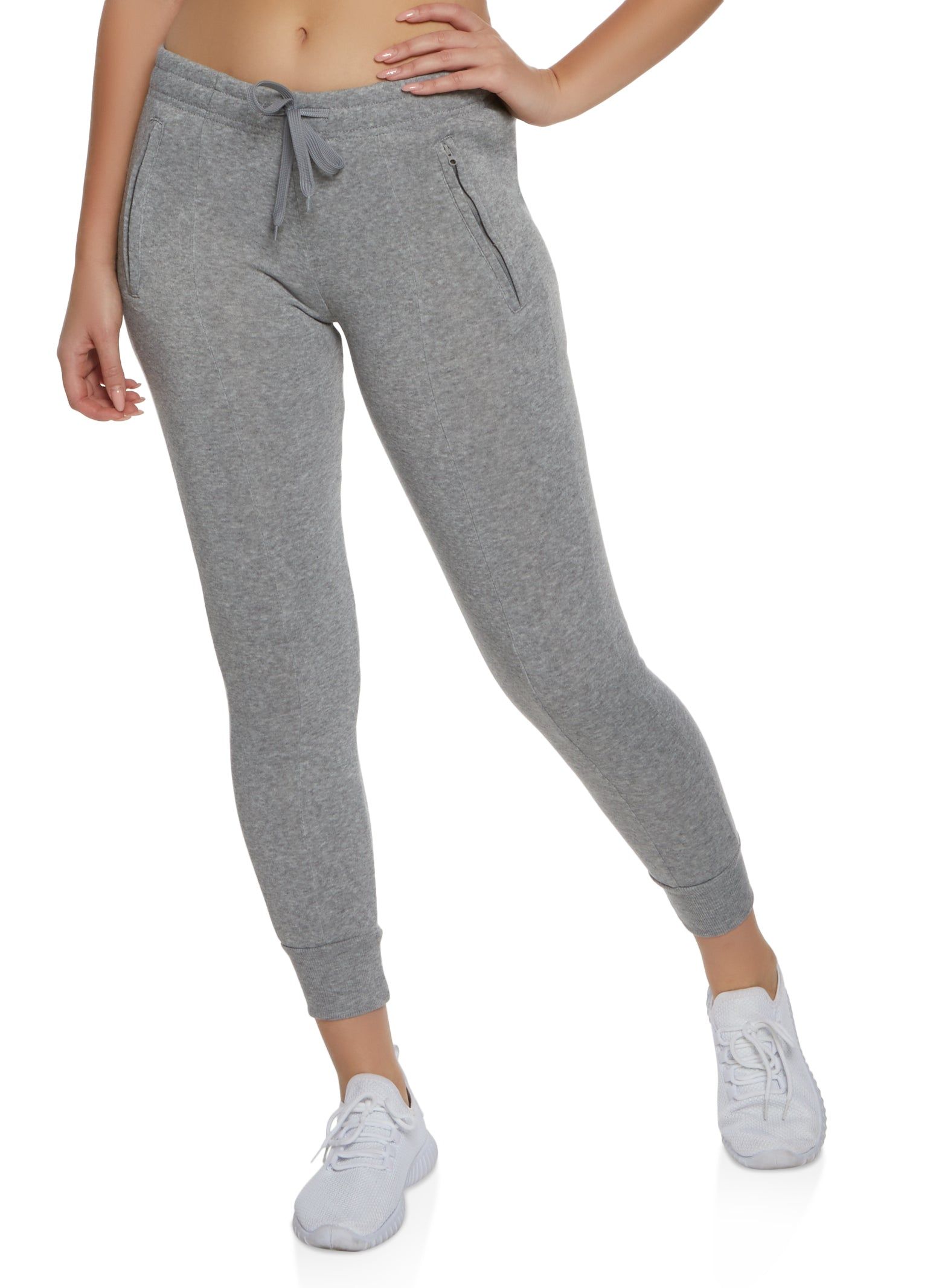 Fleece Zip Pocket Pintuck Joggers sold by Rainbow