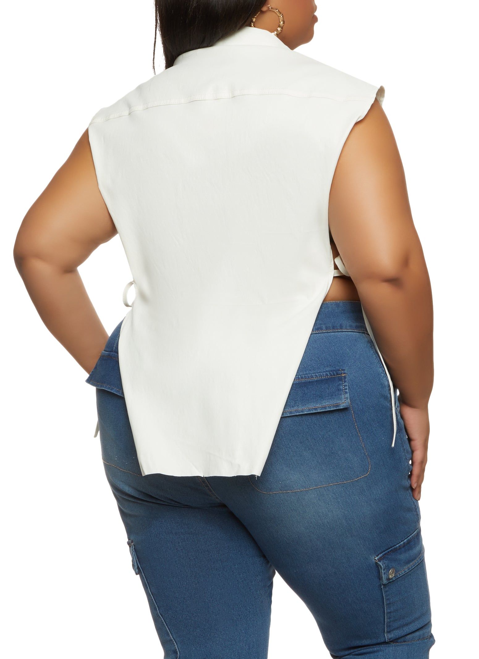 Plus Size Open Tie Side Tunic Top sold by Rainbow product image thumbnail 2