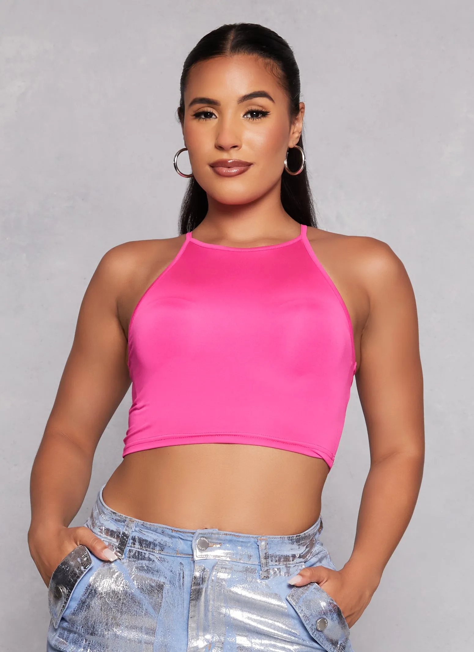Daisy High Neck Cropped Cami sold by Rainbow