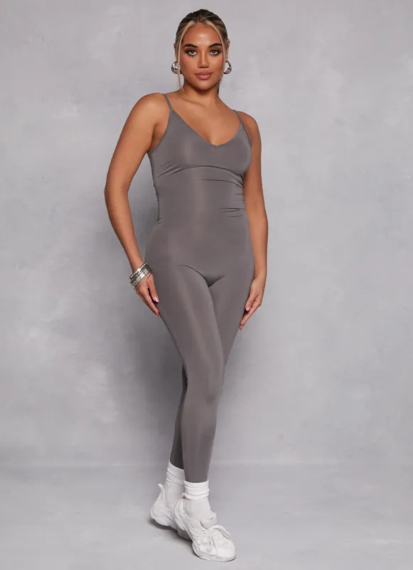 Seamless V Neck Cami Jumpsuit sold by Rainbow