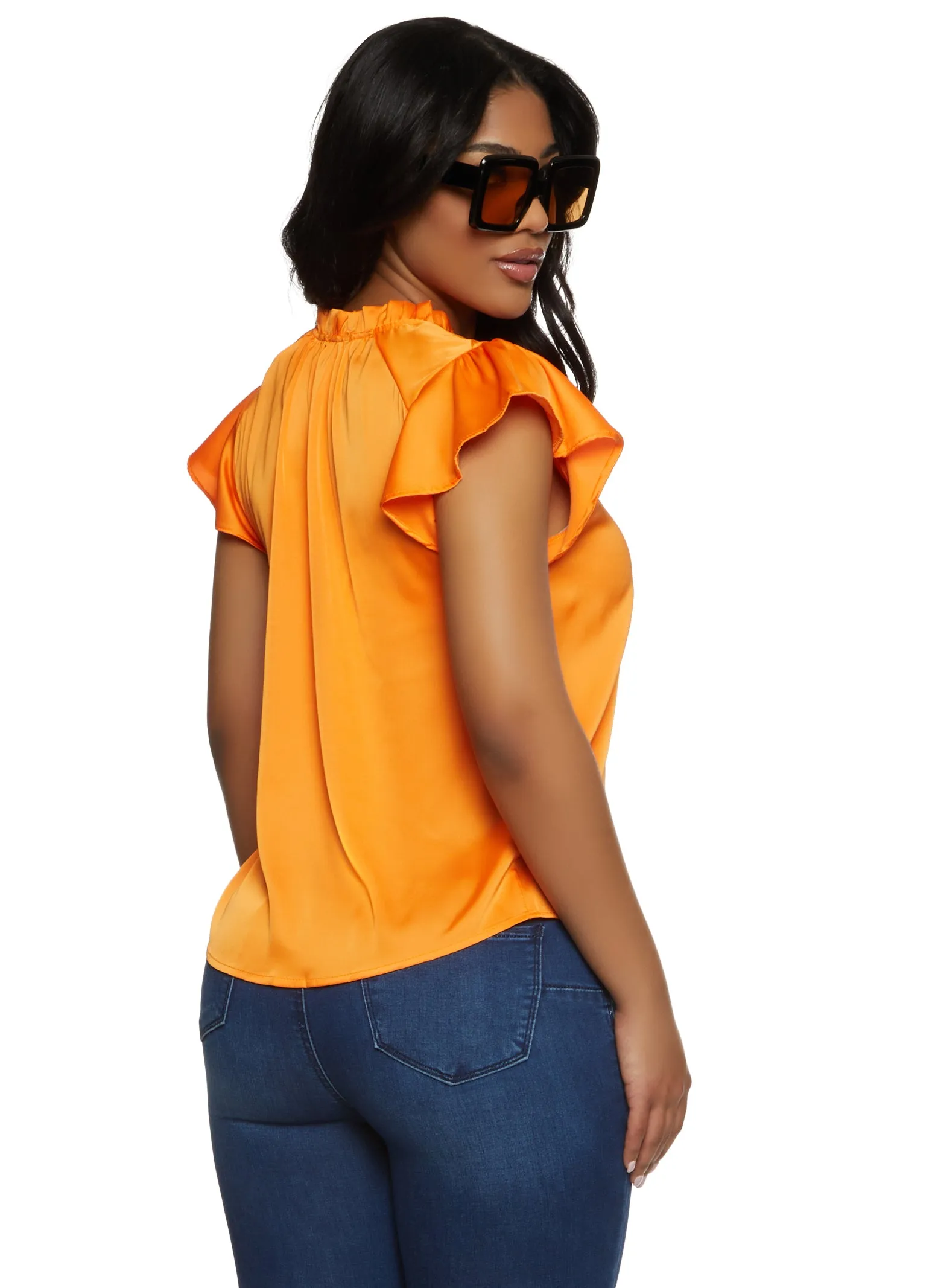 Iris Satin Pleated Detail Tie Neck Blouse sold by Rainbow product image thumbnail 2
