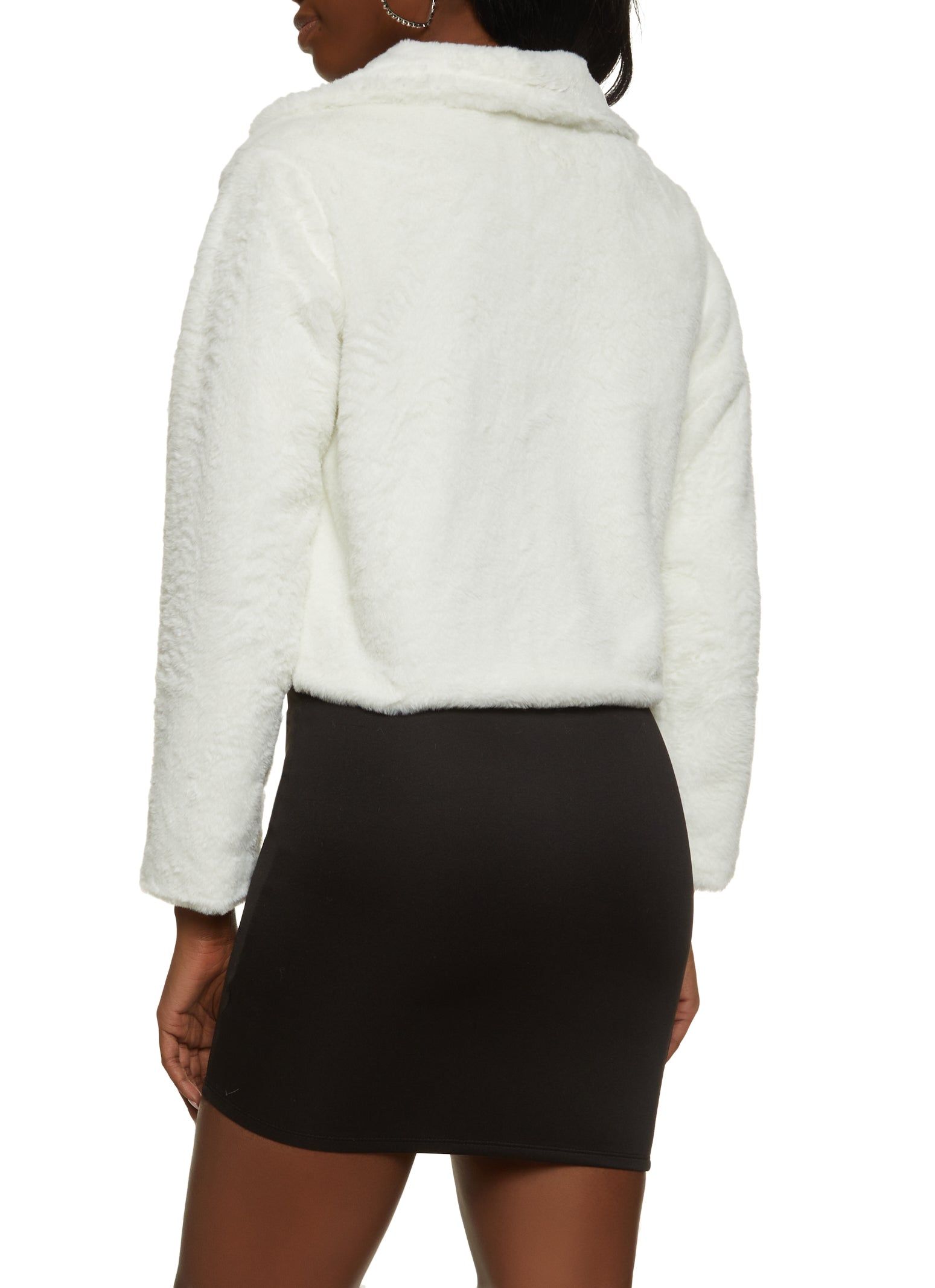 Faux Fur Open Front Cropped Jacket sold by Rainbow product image thumbnail 3