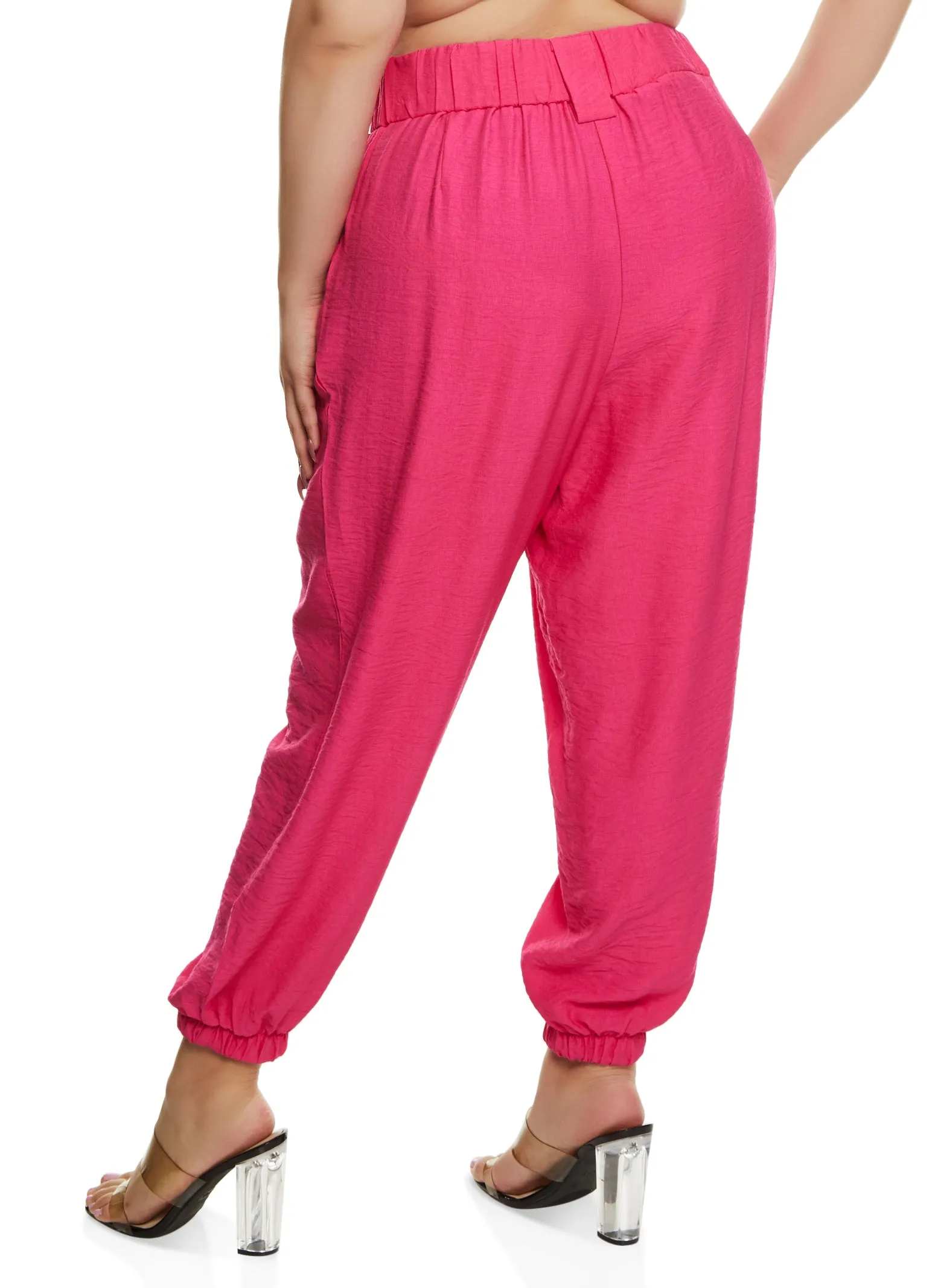 Plus Size Linen Wide Leg Tapered Pants sold by Rainbow product image thumbnail 2