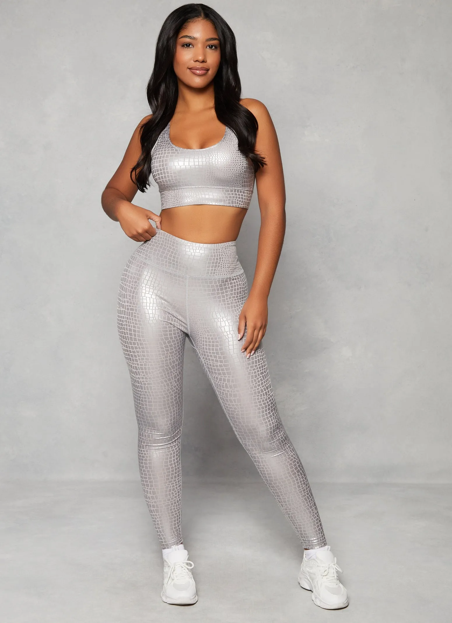 Faux Croc Leggings sold by Rainbow