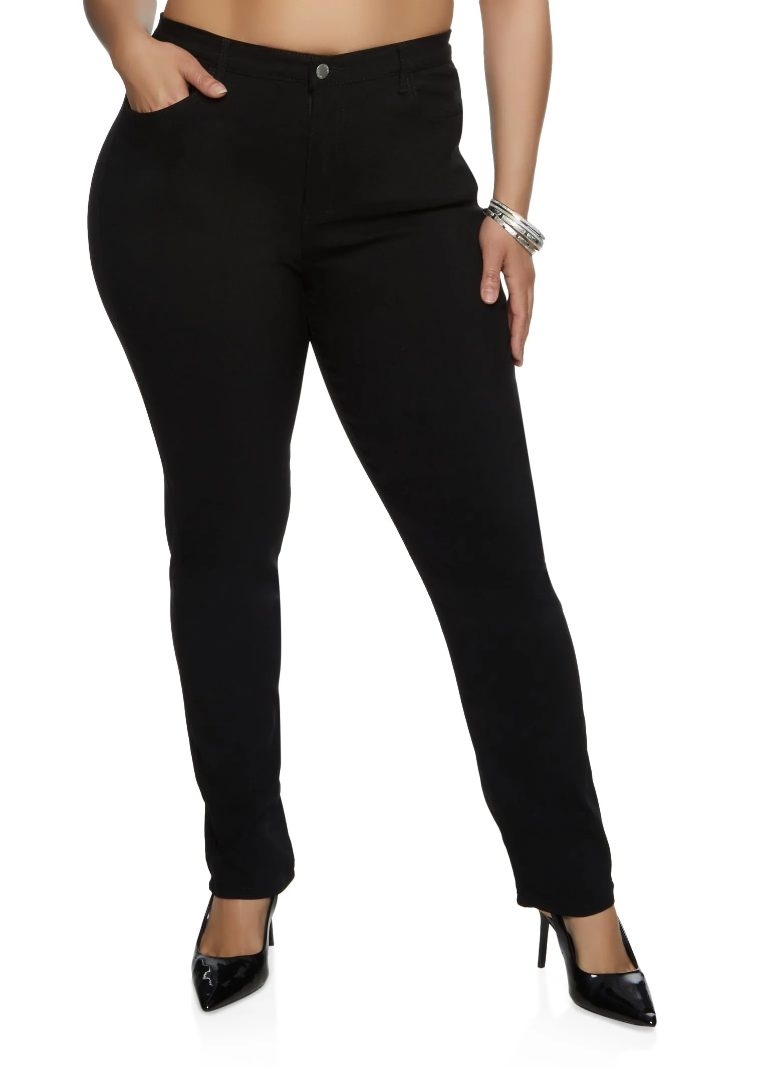 Plus Size Daisy High Waist Slim Fit Pants sold by Rainbow