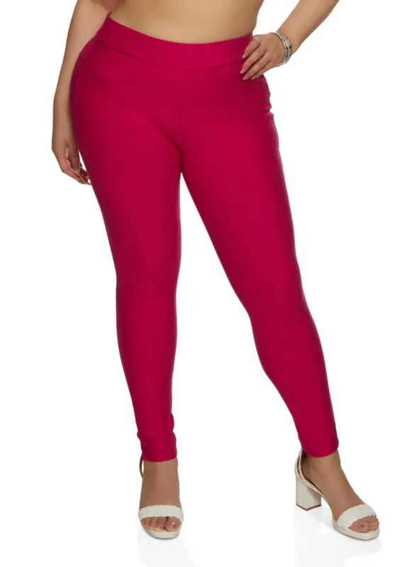 Plus Size Snatched Pull On Skinny Pants sold by Rainbow