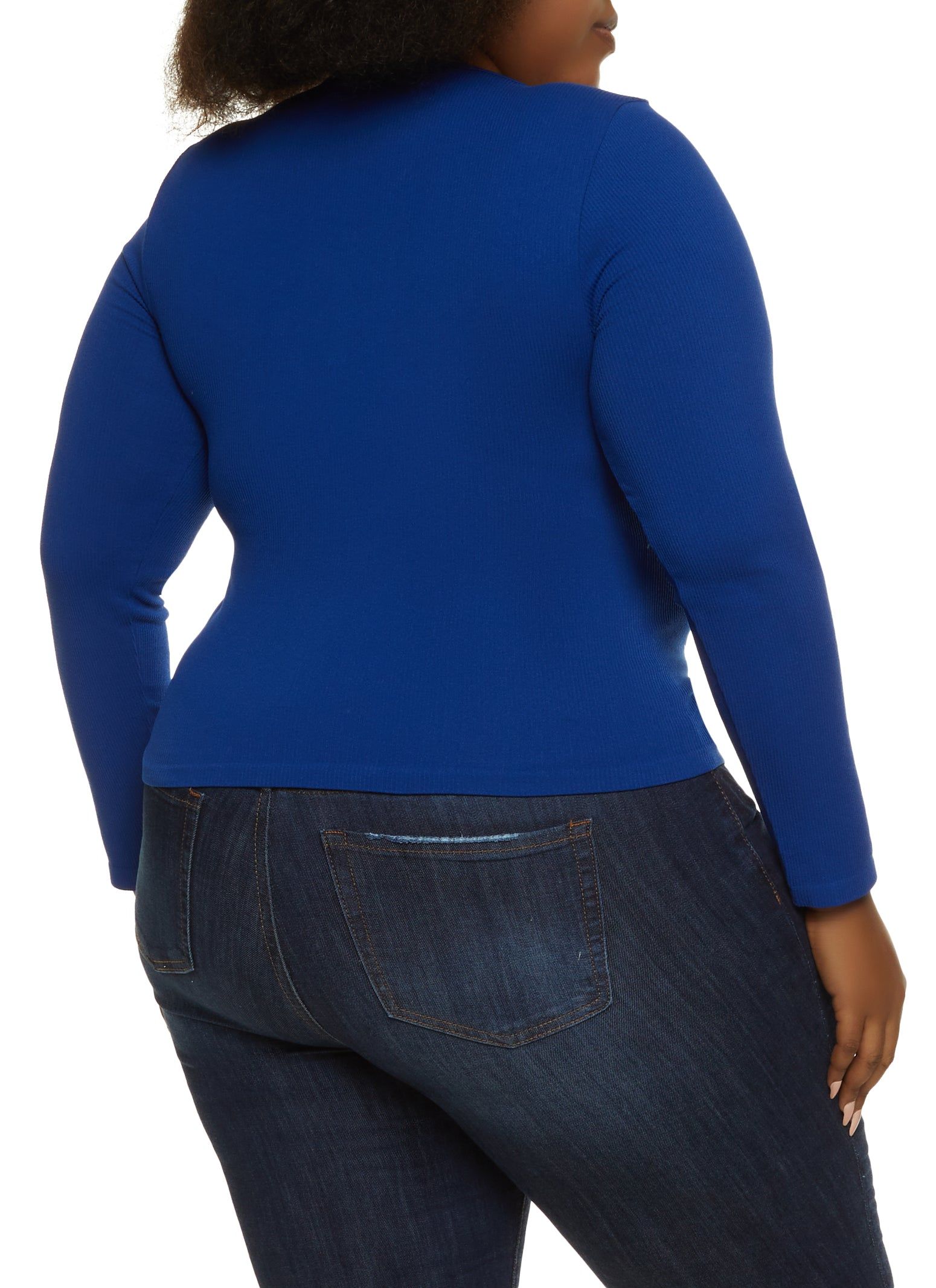 Plus Size Ribbed Seamless Square Neck Top sold by Rainbow product image thumbnail 2