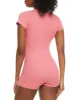 Ribbed Snap Button Front Pajama Romper sold by Rainbow