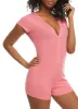 Ribbed Snap Button Front Pajama Romper sold by Rainbow