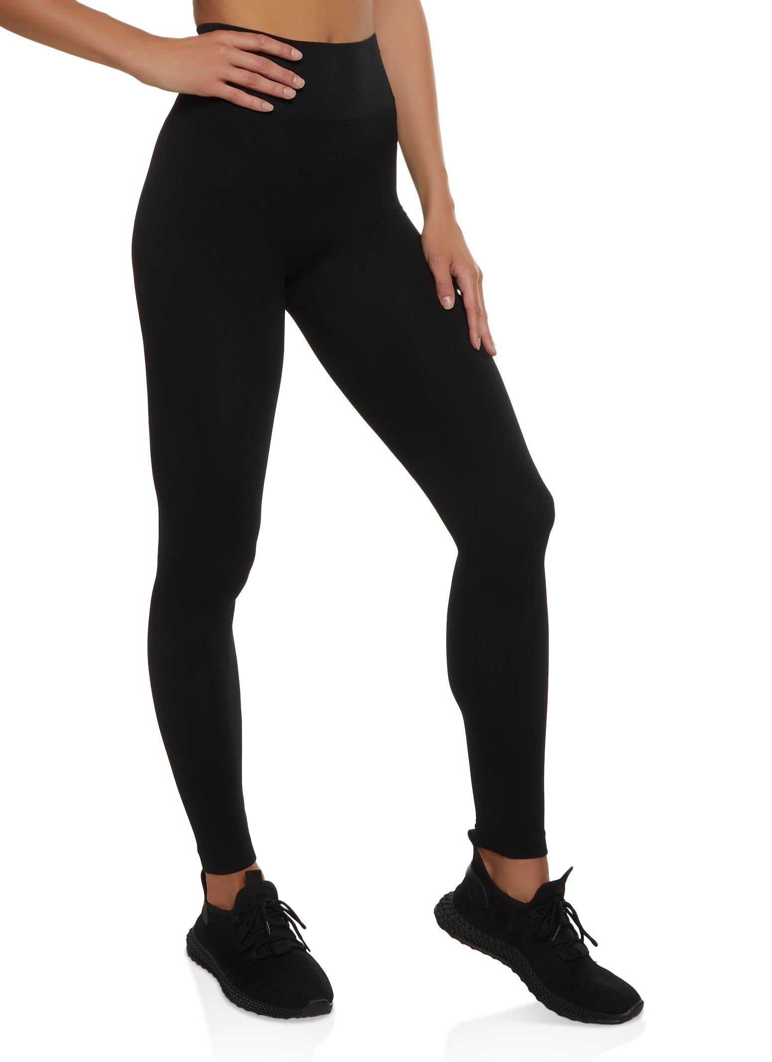 Seamless Compression Rib High Waist Leggings sold by Rainbow