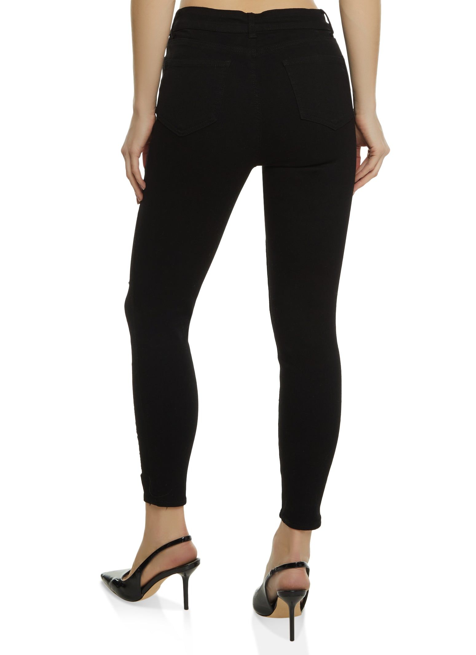 WAX High Rise Distressed Skinny Jeans sold by Rainbow product image thumbnail 2