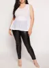 Plus Size Shadow Stripe Peplum Tank Top sold by Rainbow