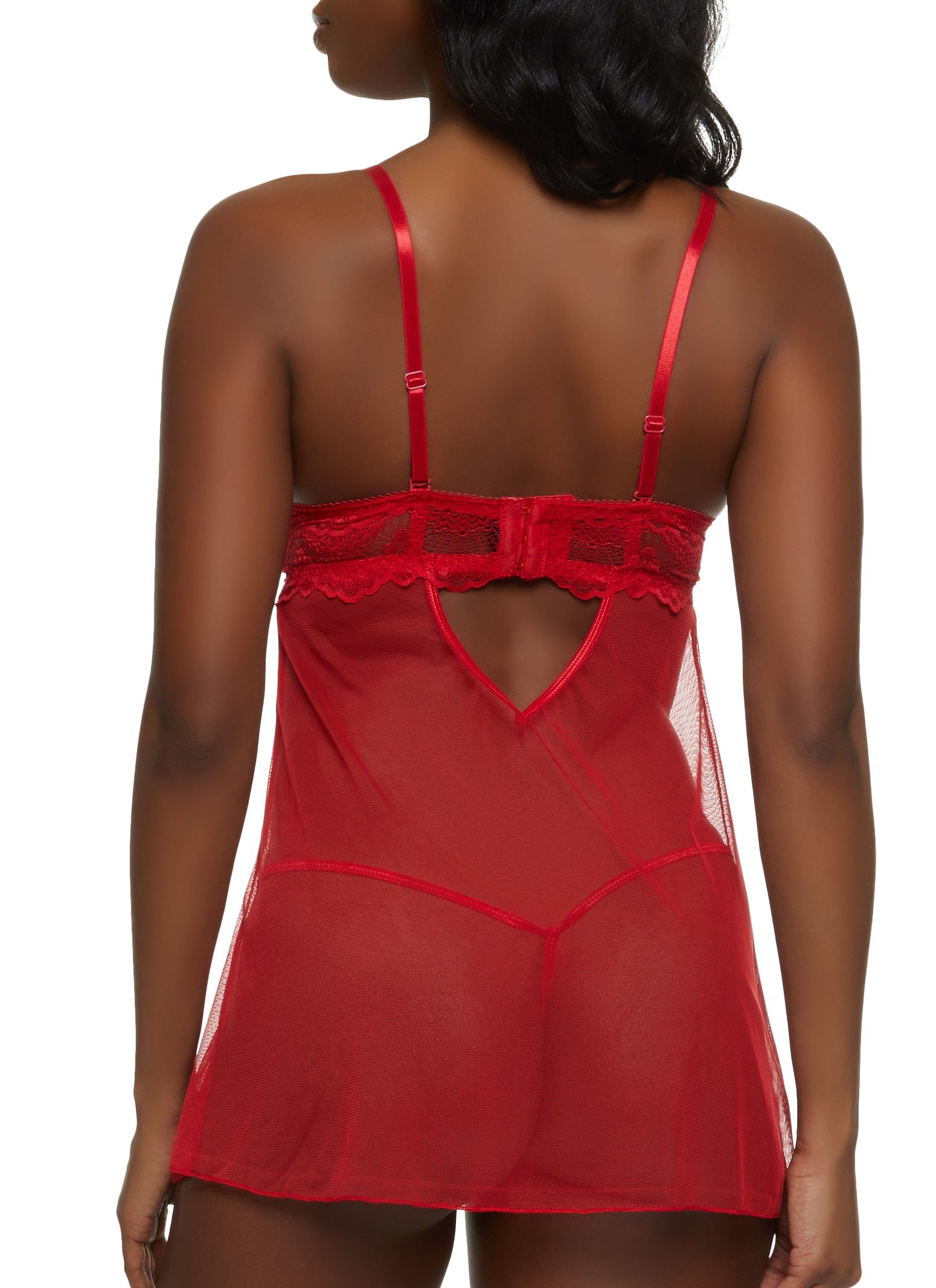 Lace Caged Babydoll and G String sold by Rainbow product image thumbnail 2