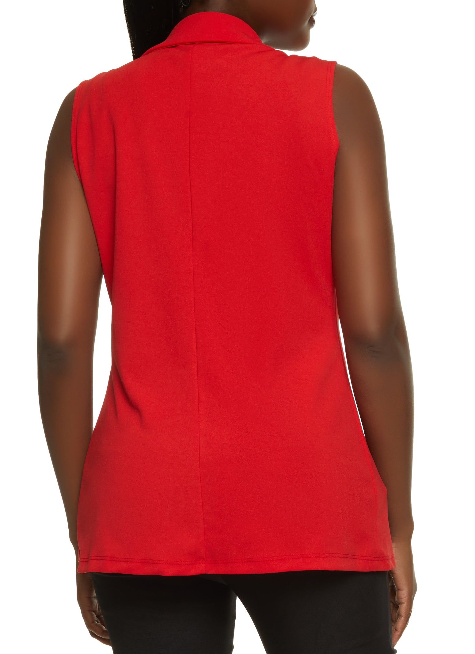 Crepe Knit Faux Button Blazer Vest sold by Rainbow product image thumbnail 2