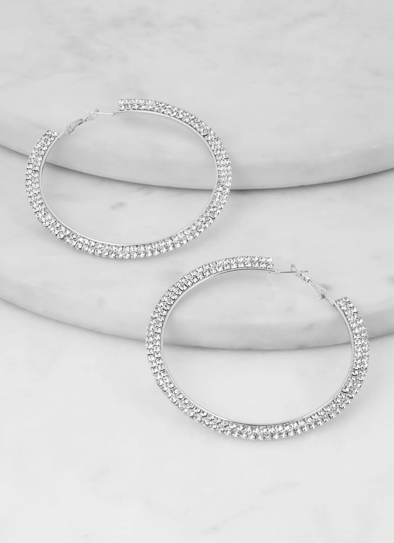 Cubic Zirconia Hoop Earrings sold by Rainbow product image thumbnail 2