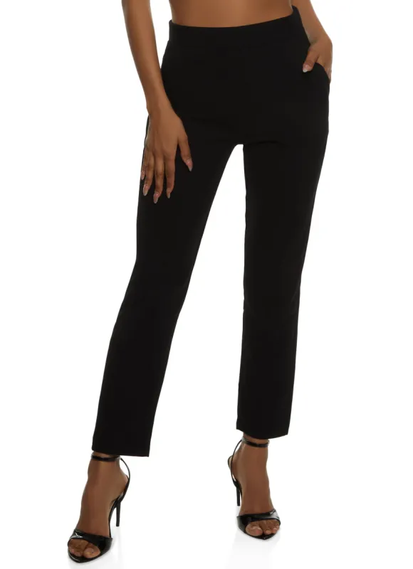 Straight Leg Crepe Knit Pants sold by Rainbow