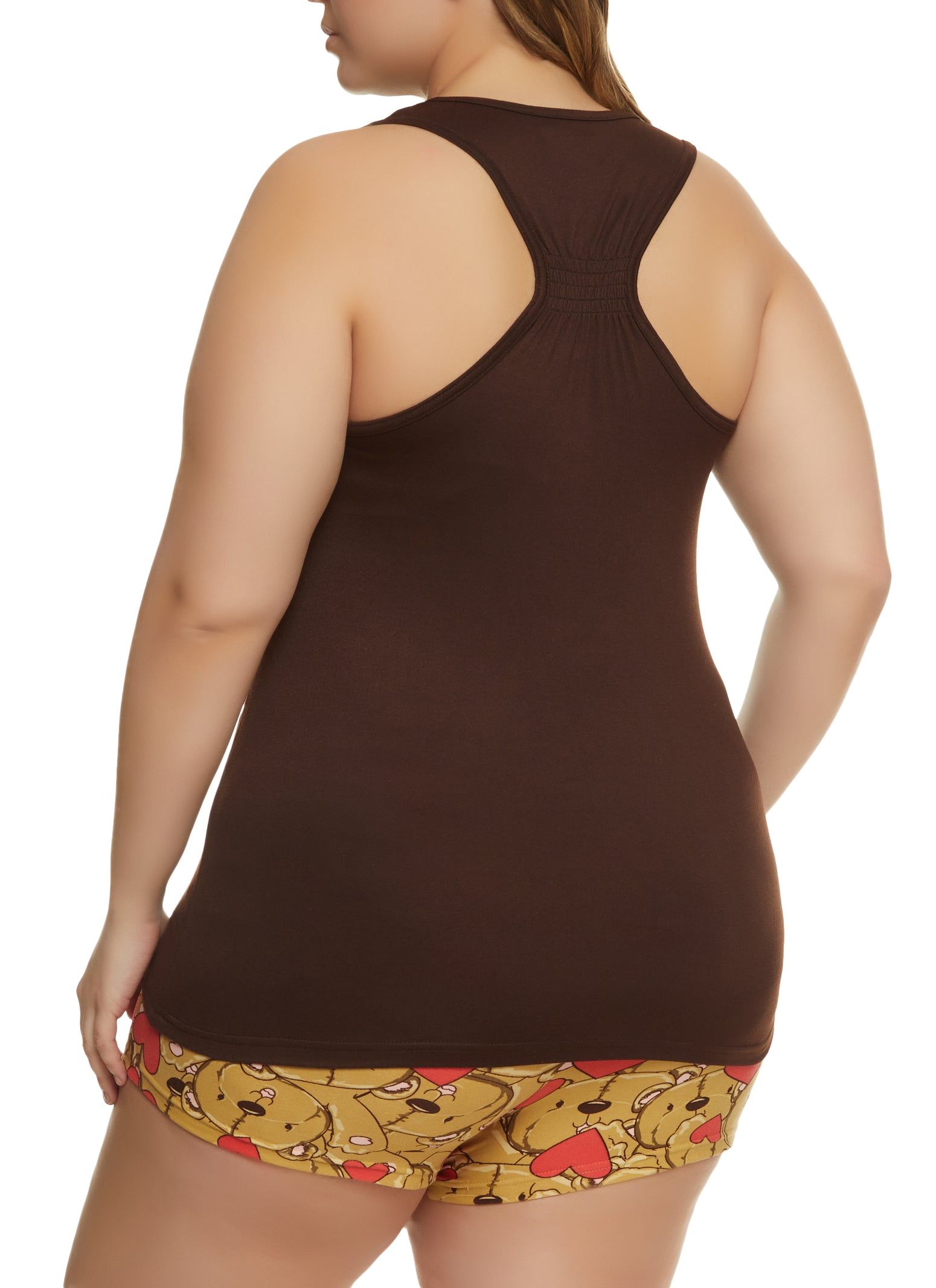 Plus Size Love You Graphic Pajama Tank Top and Shorts sold by Rainbow product image thumbnail 2