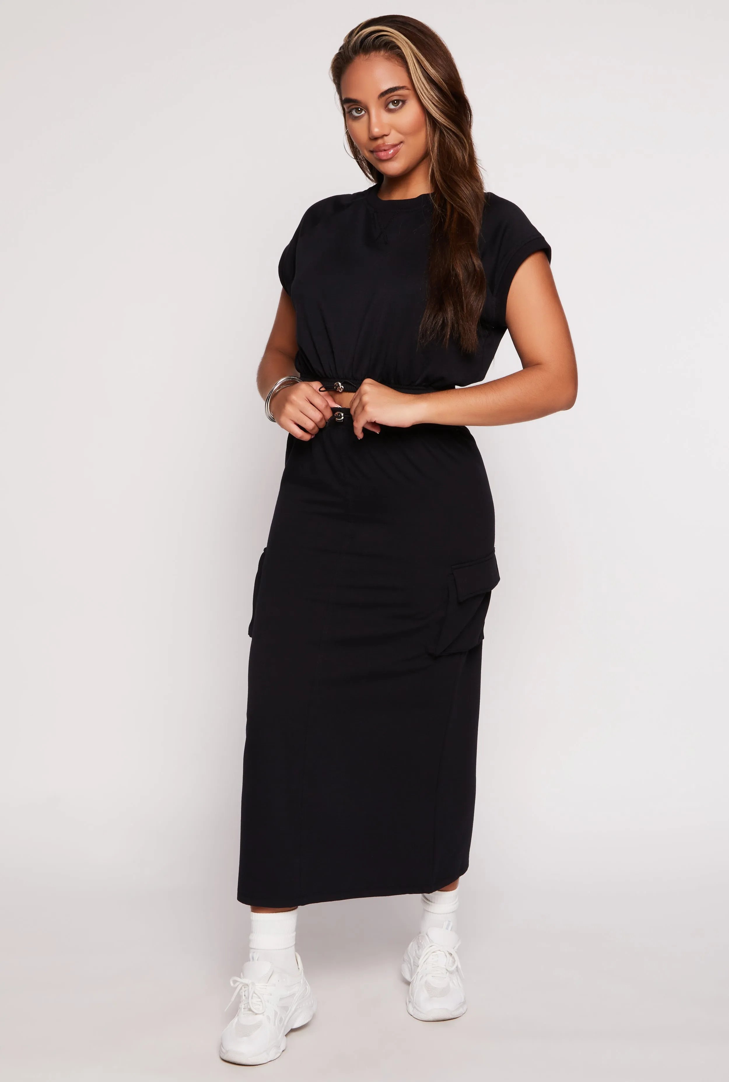 Almost Famous Fleece Cap Sleeve Crop Top sold by Rainbow product image thumbnail 2