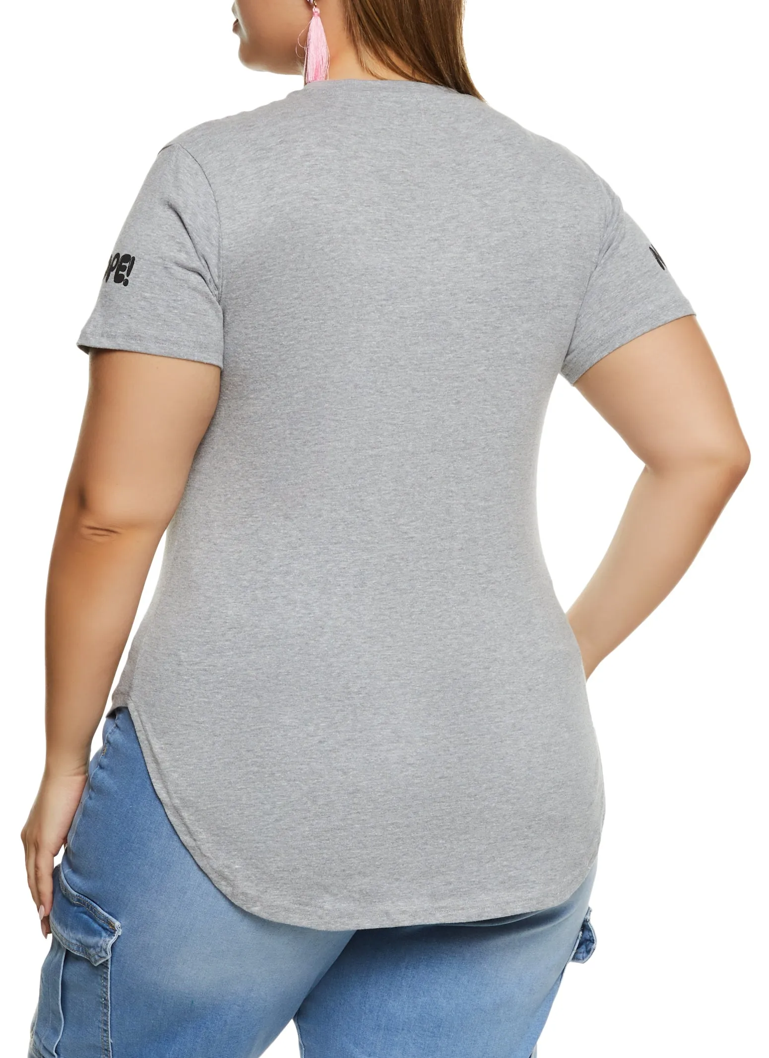 Plus Size Nope Not Today Panda Bear High Low Tee sold by Rainbow product image thumbnail 3