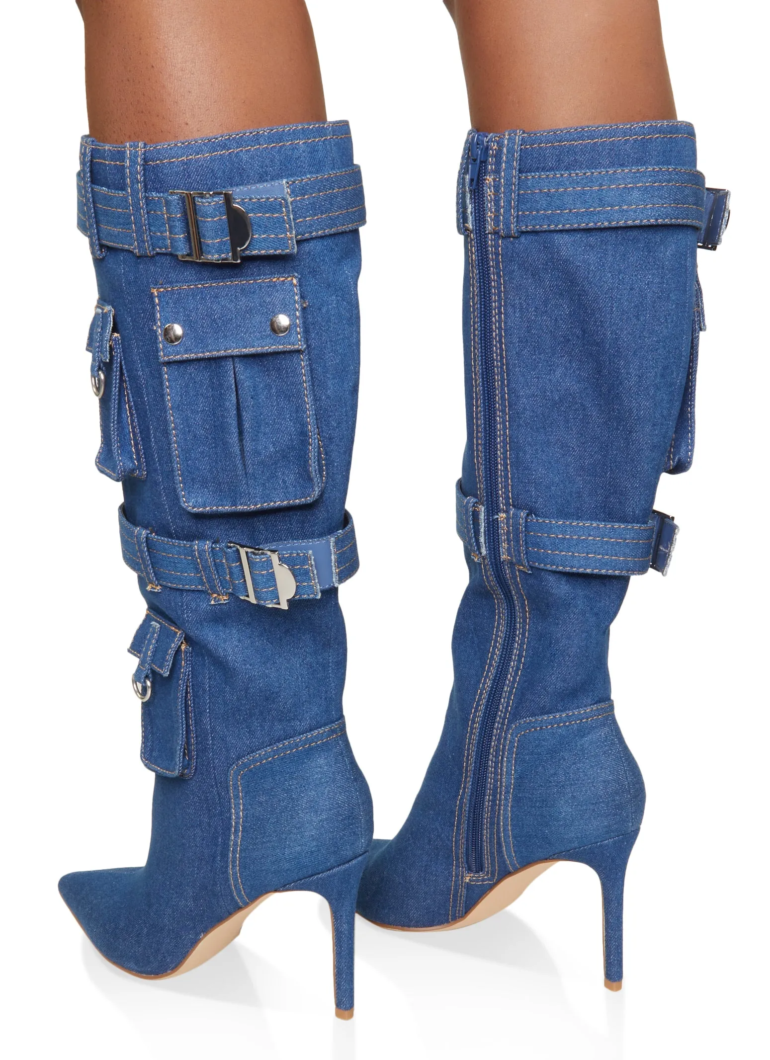 Pocket Detail Tall Stiletto Boots sold by Rainbow product image thumbnail 3