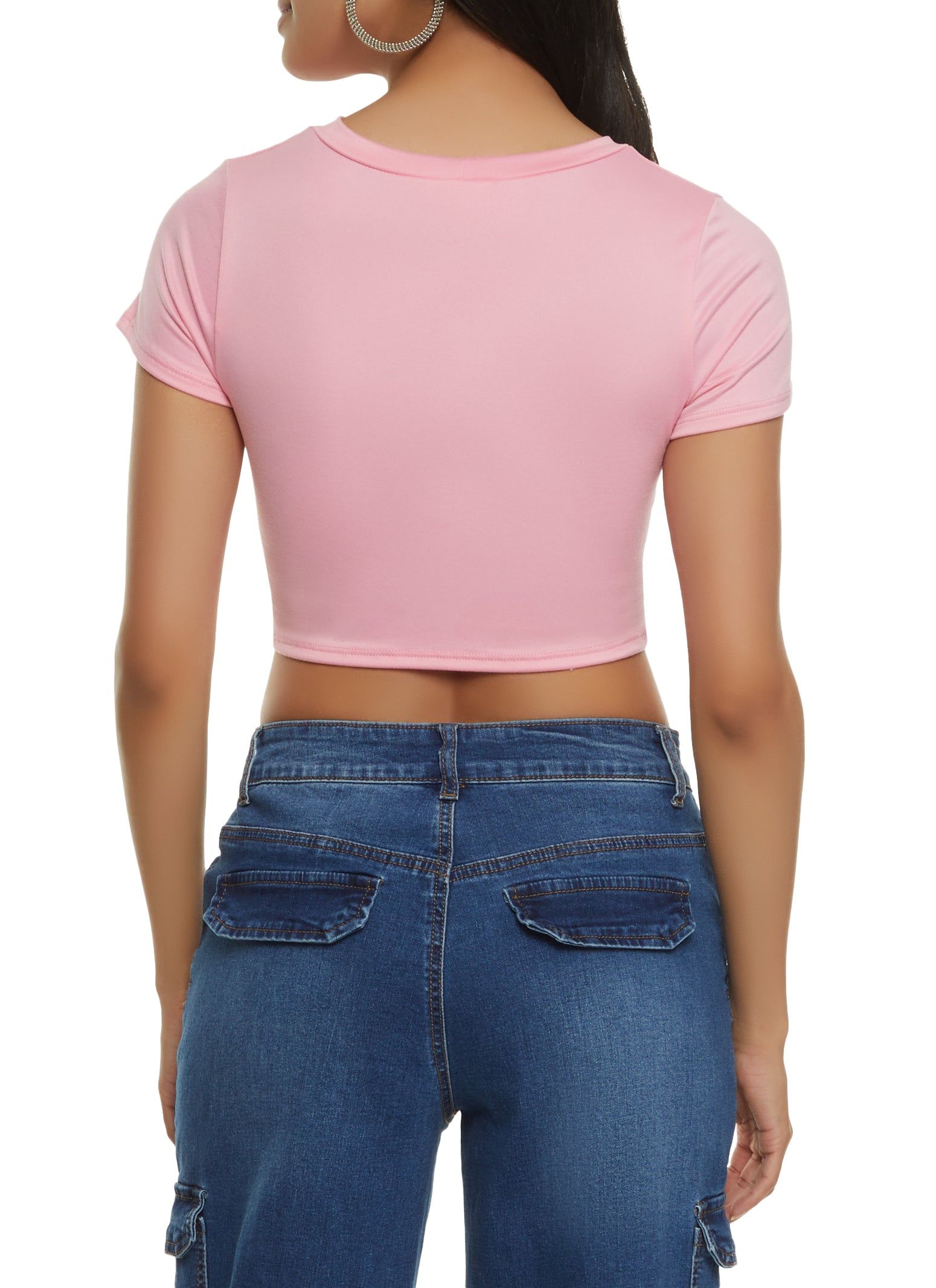 Sequin Eye Cropped Graphic Tee sold by Rainbow product image thumbnail 2