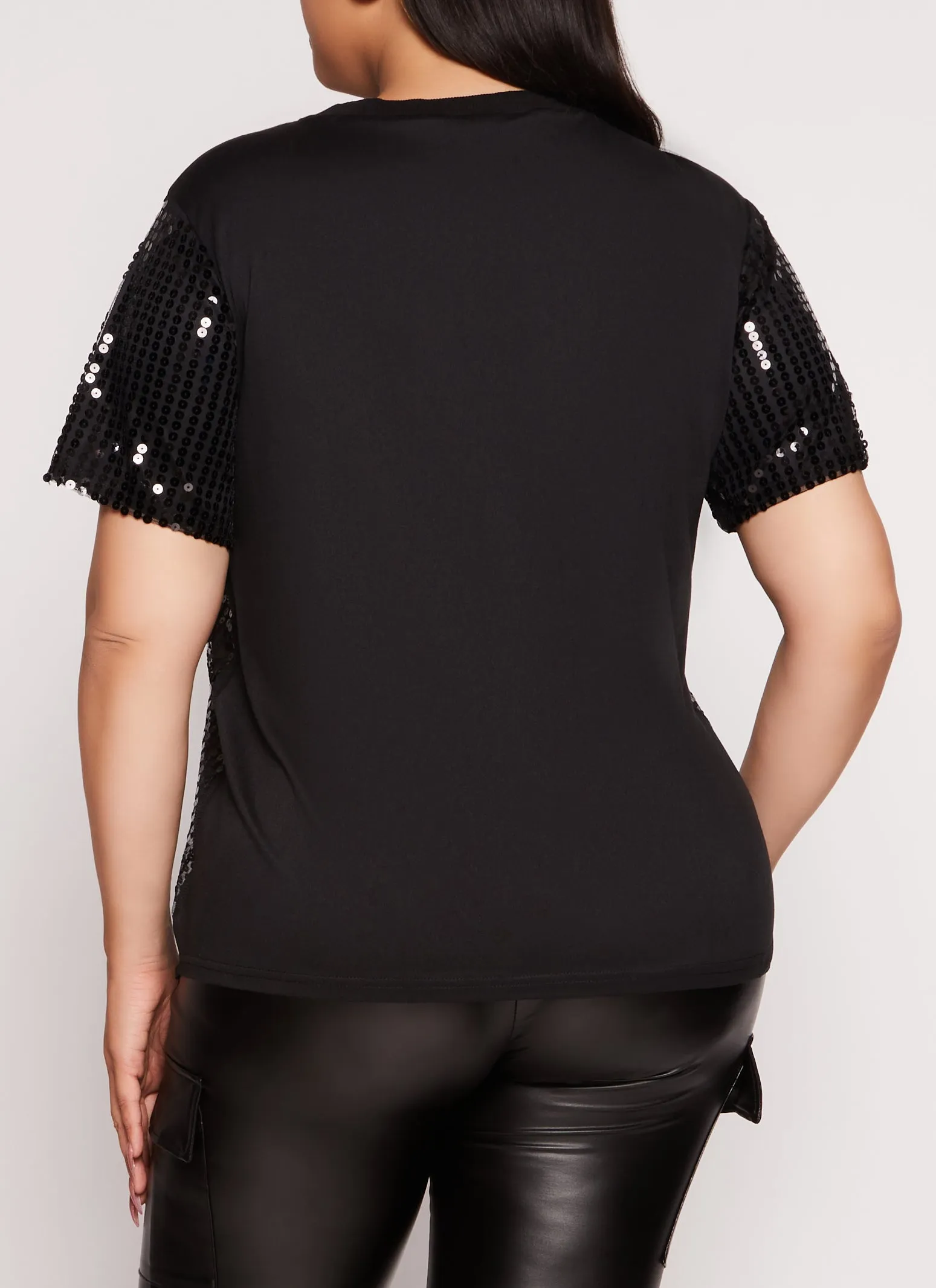 Plus Size Queen Sequin Graphic Tee sold by Rainbow product image thumbnail 3
