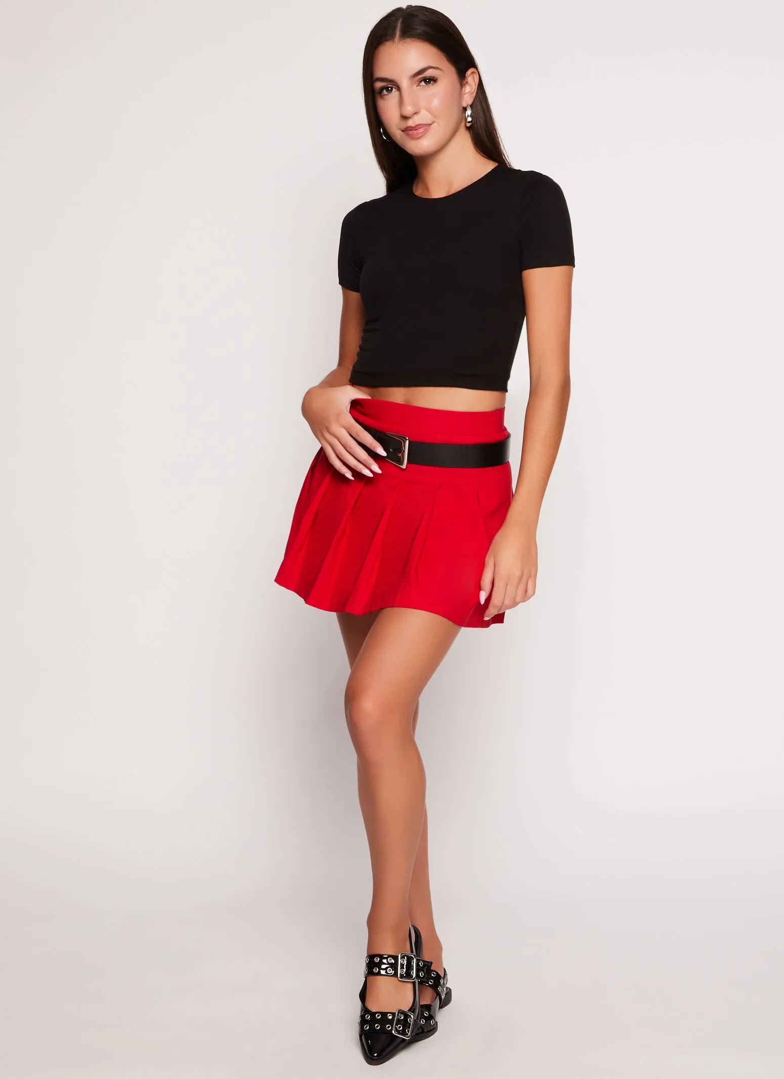 Crew Neck Basic Cropped Tee sold by Rainbow product image thumbnail 2