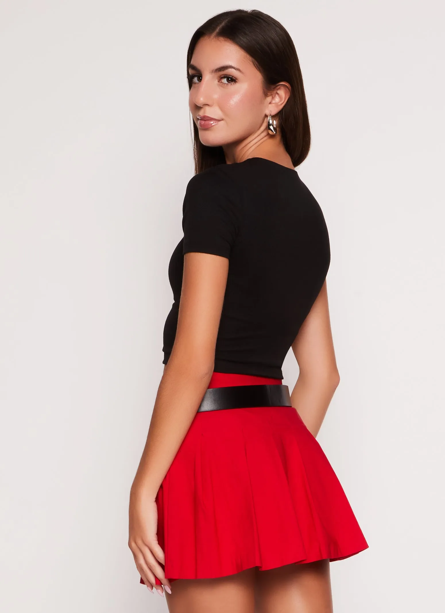 Crew Neck Basic Cropped Tee sold by Rainbow product image thumbnail 3