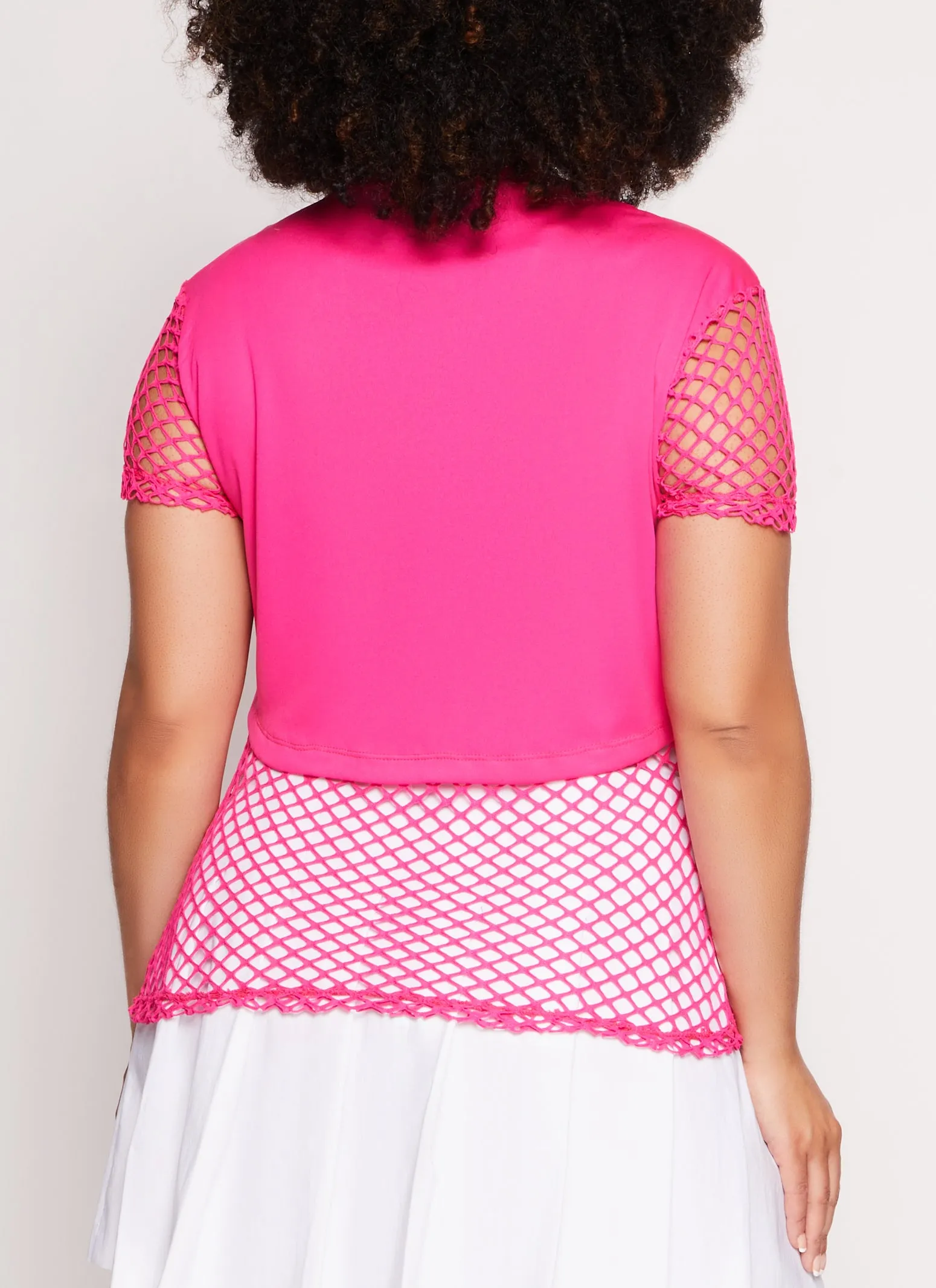 Plus Size Fishnet Queen Rhinestone Graphic Tee sold by Rainbow product image thumbnail 3