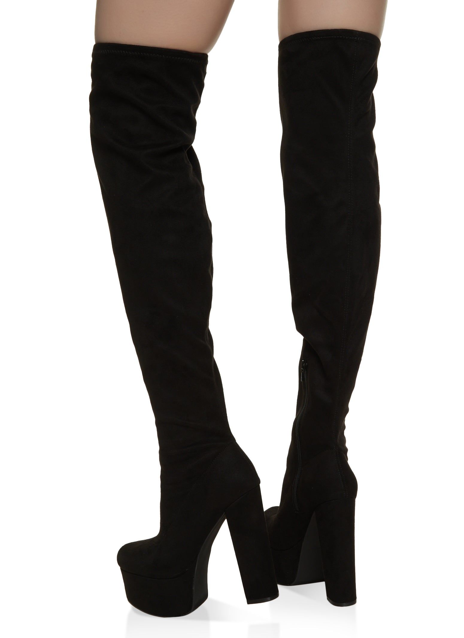 Round Toe Platform Over The Knee Boots sold by Rainbow product image thumbnail 3