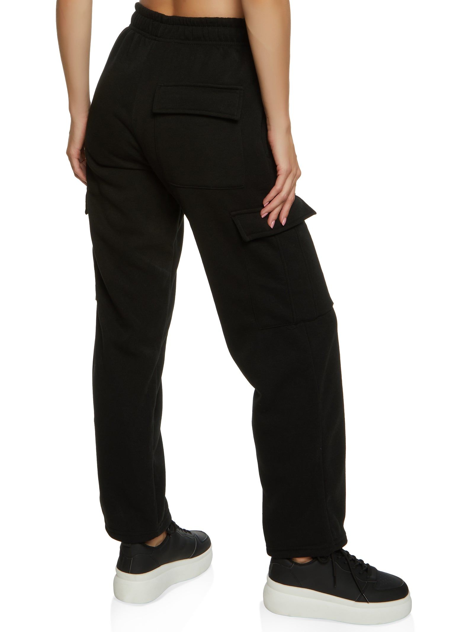 Fleece Cargo Pocket Straight Leg Sweatpants sold by Rainbow product image thumbnail 2