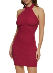 Crepe Knit Halter Bodycon Dress sold by Rainbow