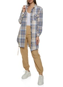 Plaid Flannel Tunic Shirt sold by Rainbow