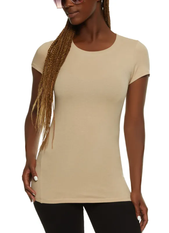 Basic Scoop Neck Tee sold by Rainbow