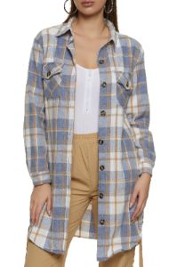 Plaid Flannel Tunic Shirt sold by Rainbow
