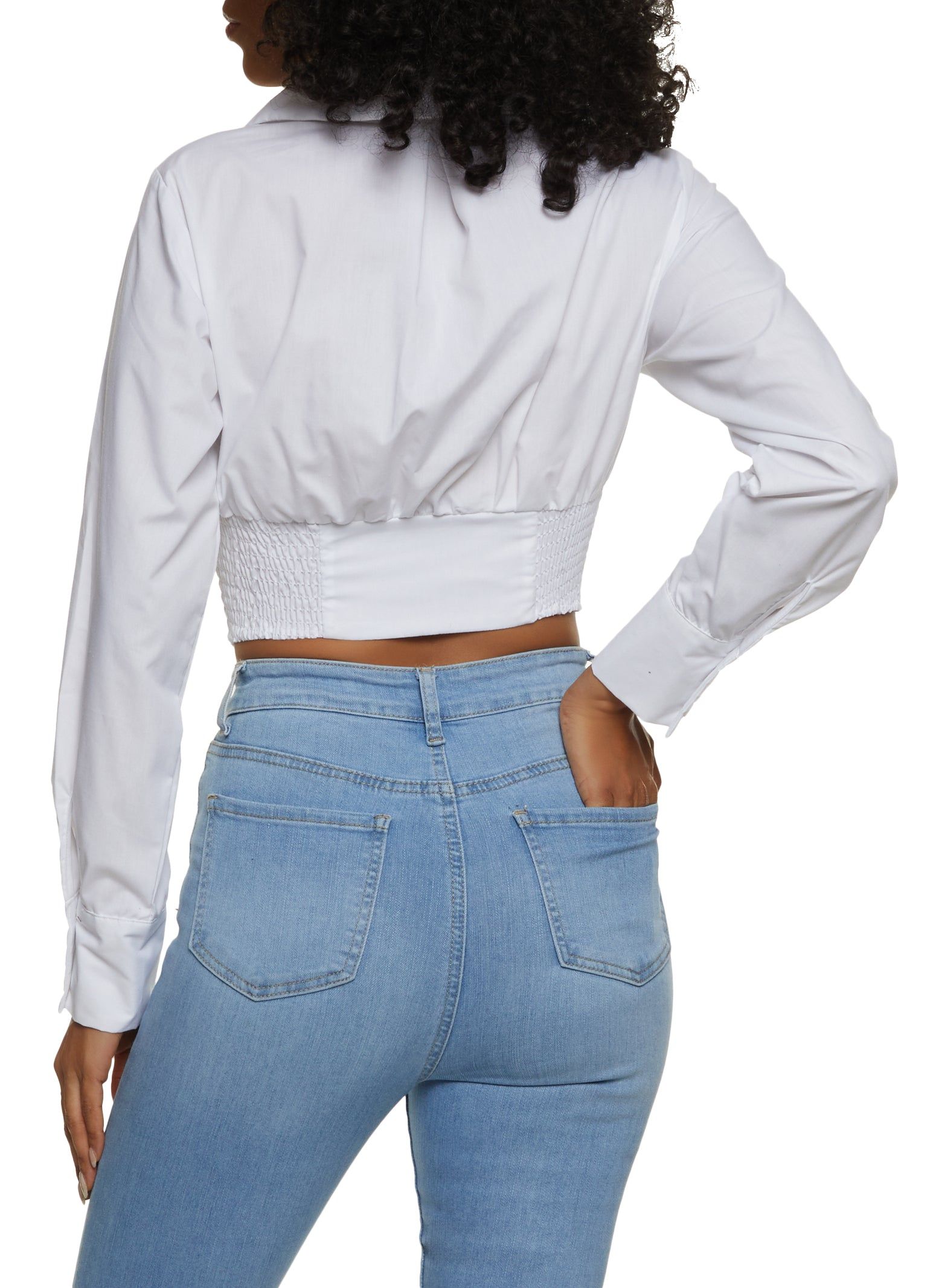 Corset Cropped Button Front Shirt sold by Rainbow product image thumbnail 2