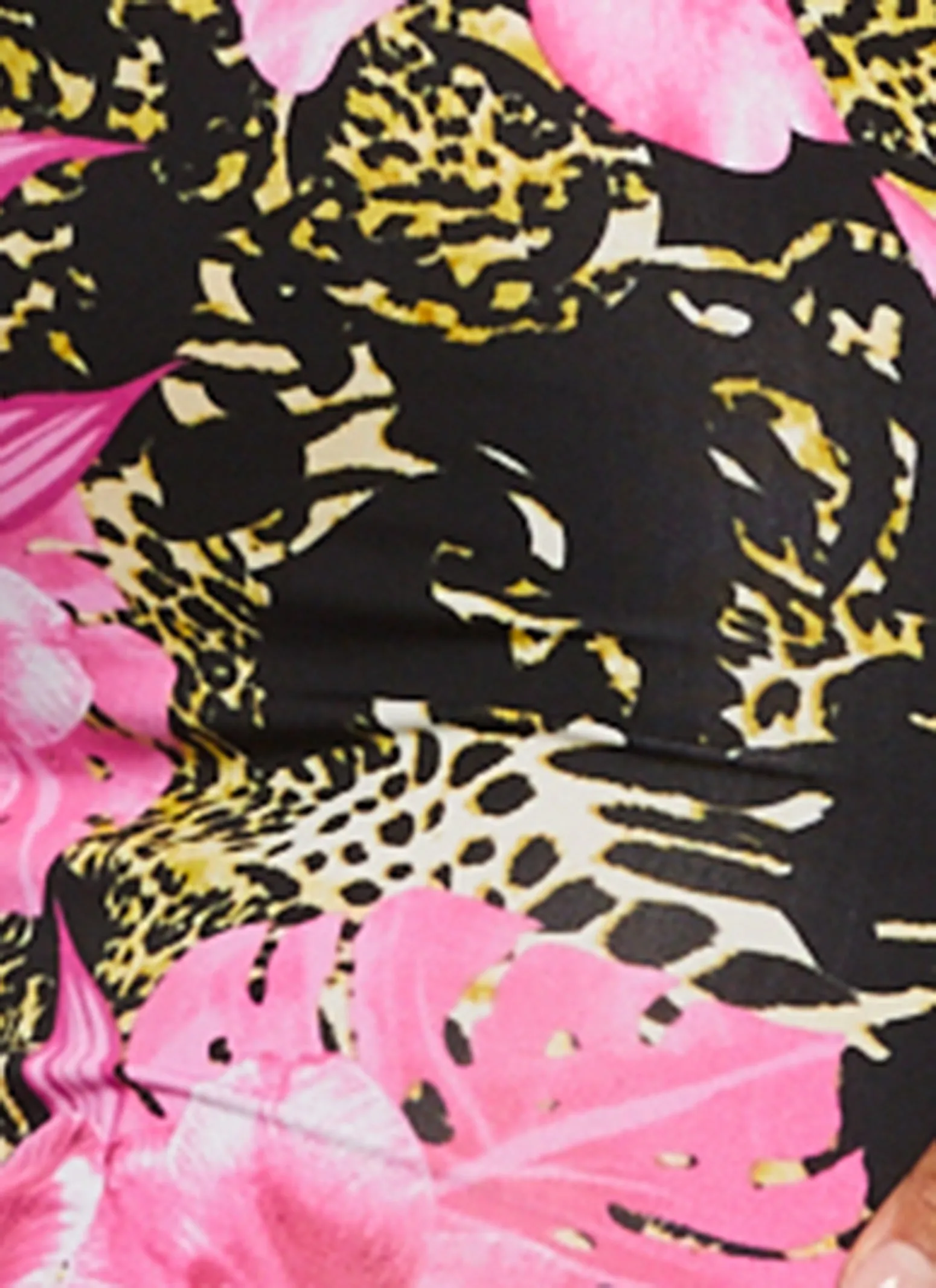 Floral Animal Print Strapless Bodycon Maxi Dress sold by Rainbow product image thumbnail 4