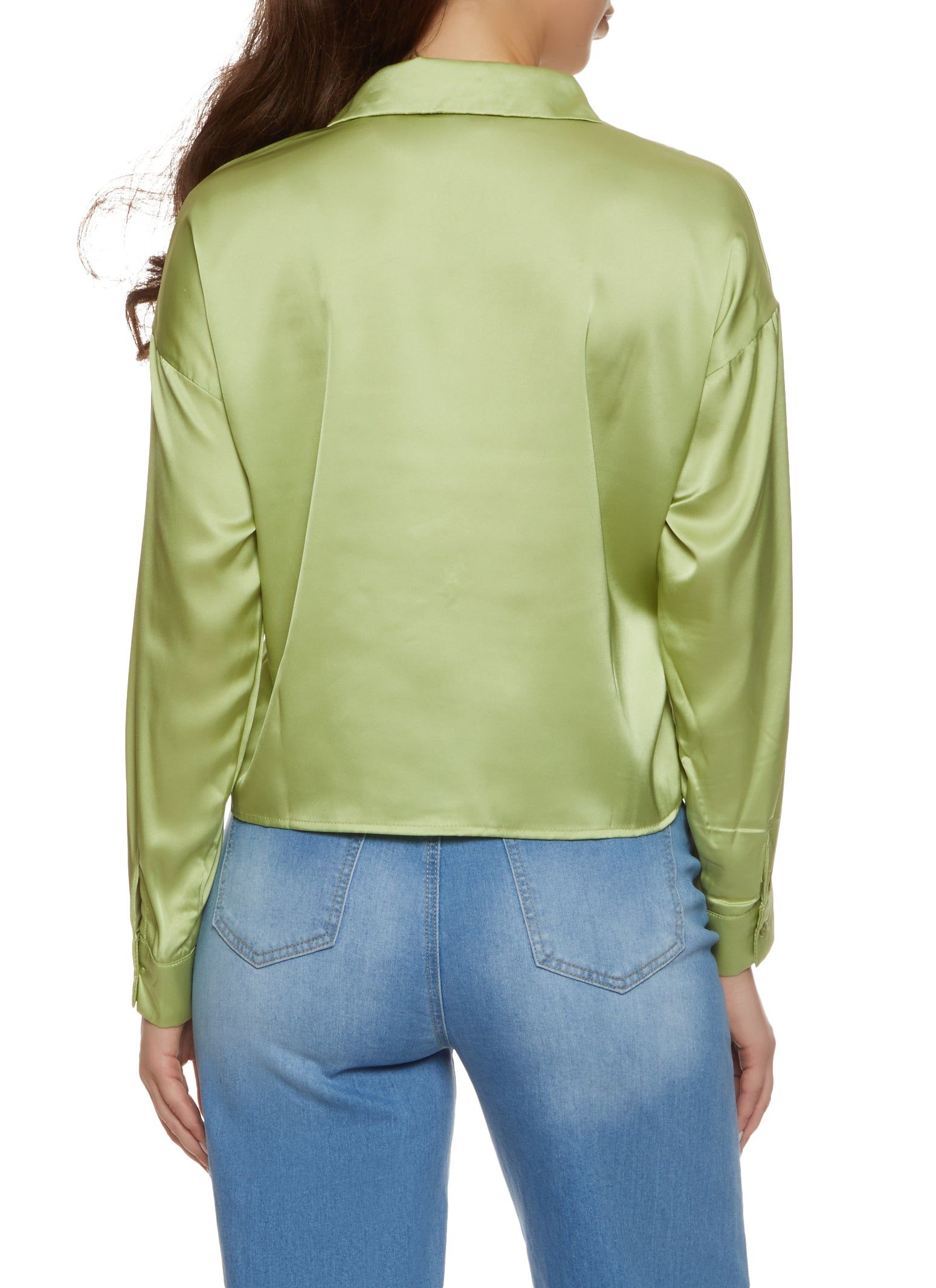 Button Front Satin Shirt sold by Rainbow product image thumbnail 2