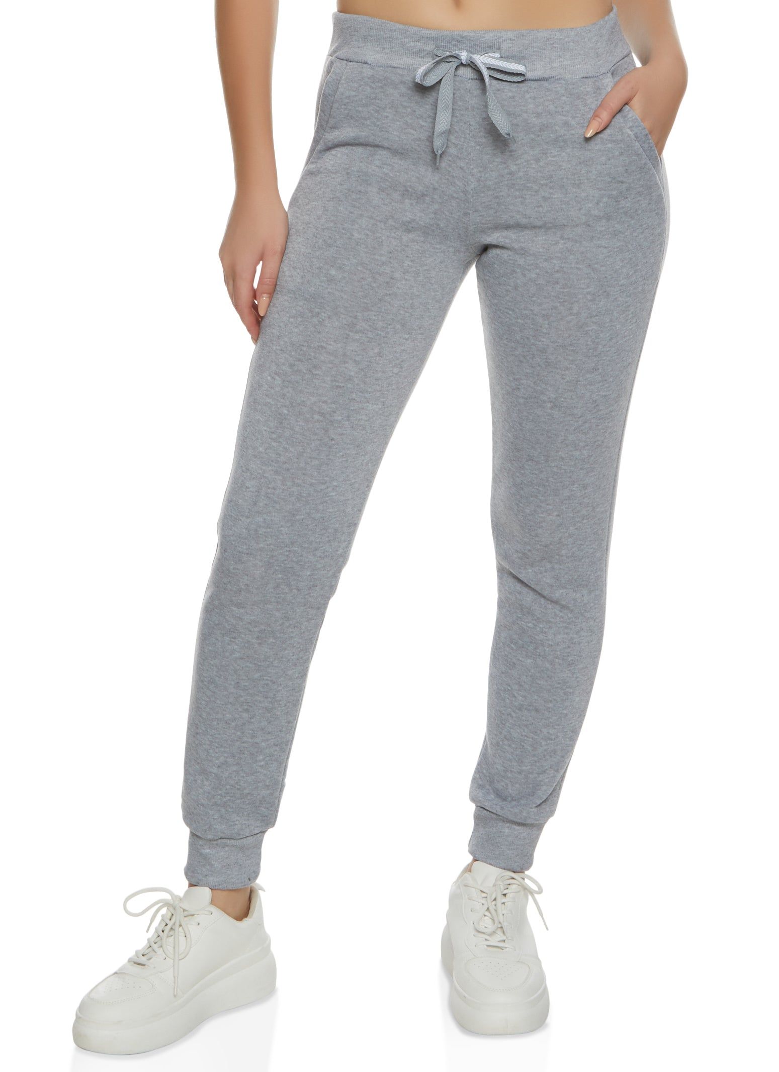 Fleece Pocket Drawstring Joggers sold by Rainbow