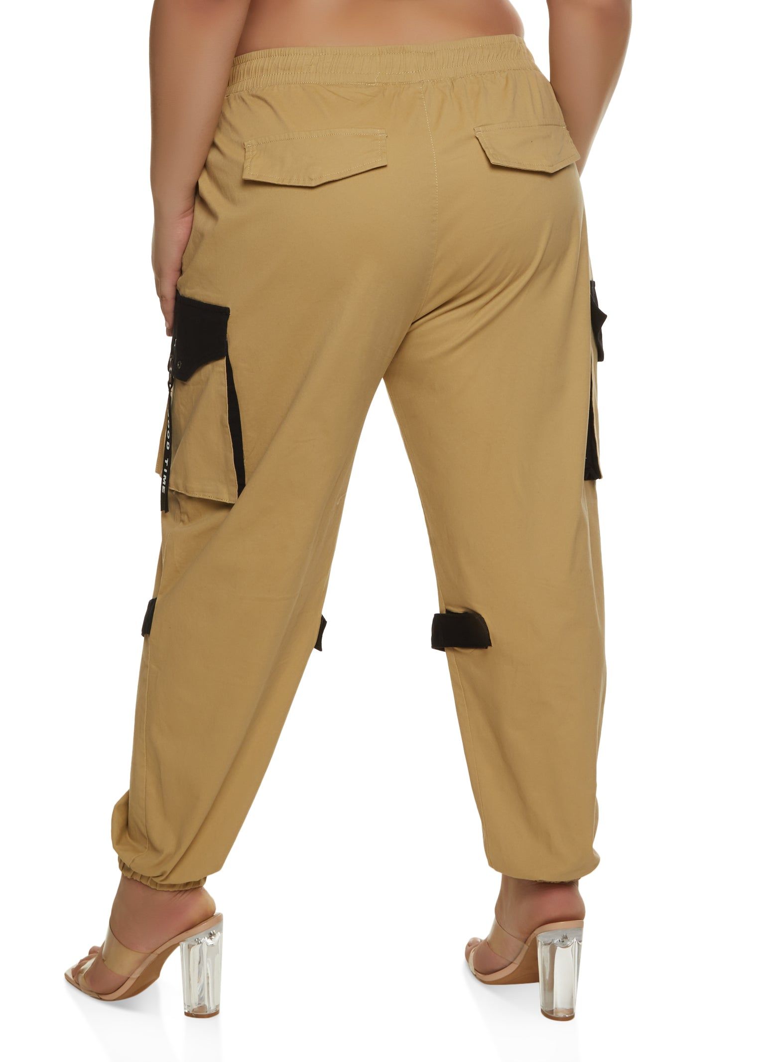 Plus Size High Waist Cargo Joggers sold by Rainbow product image thumbnail 3
