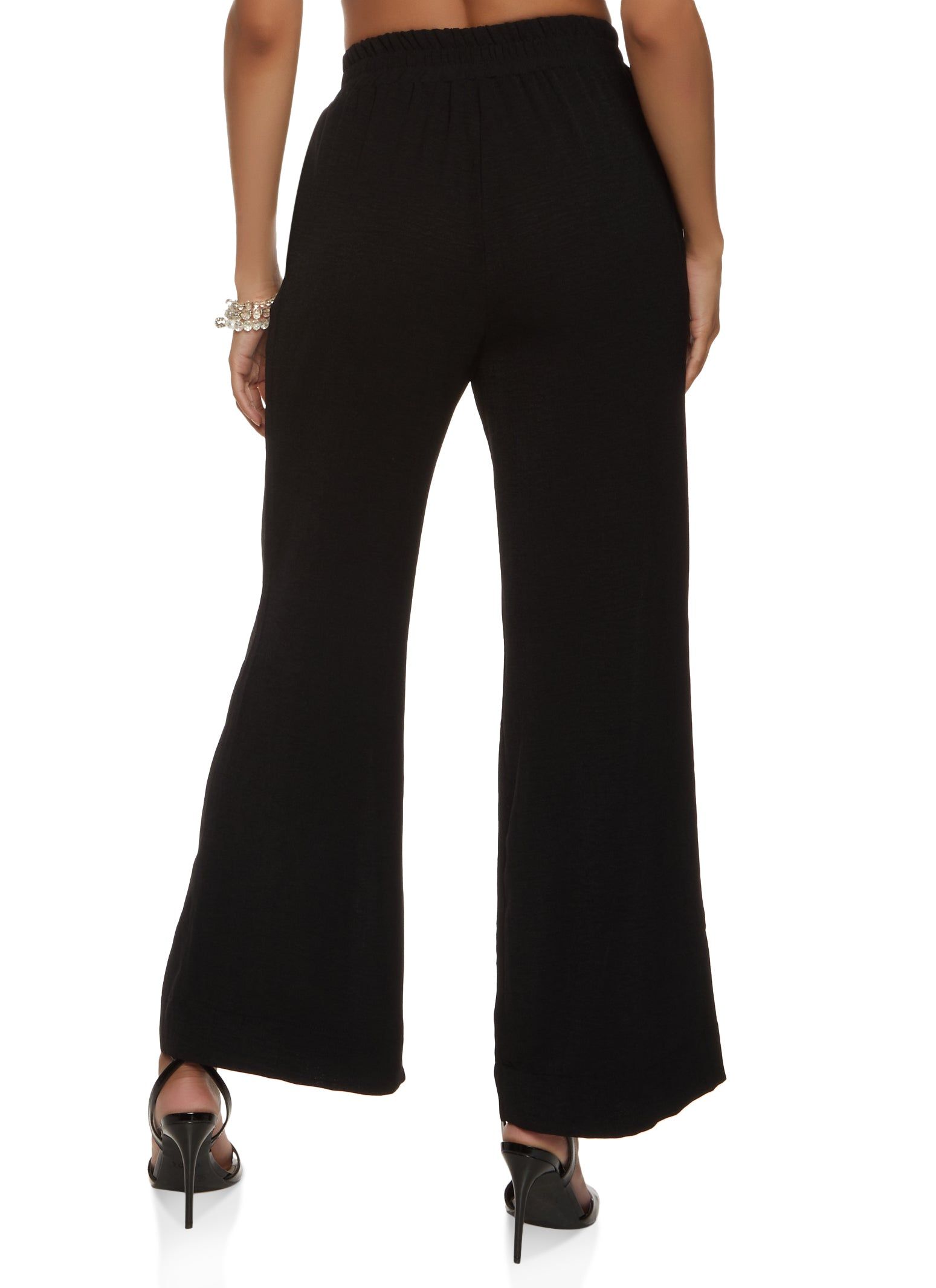 Button Detail Pull On Palazzo Pants sold by Rainbow product image thumbnail 2