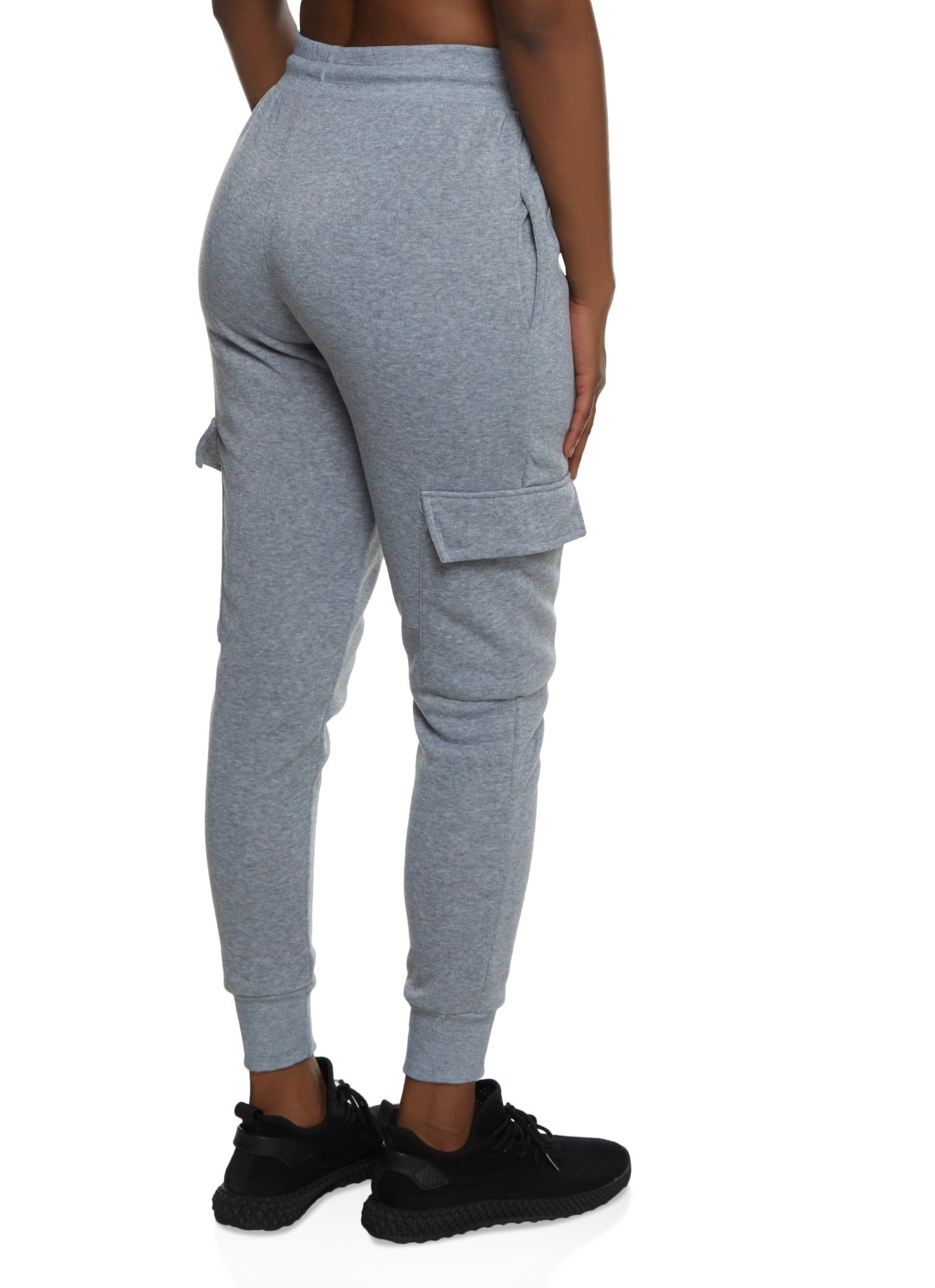 Fleece Cargo Pocket High Waist Joggers sold by Rainbow product image thumbnail 2