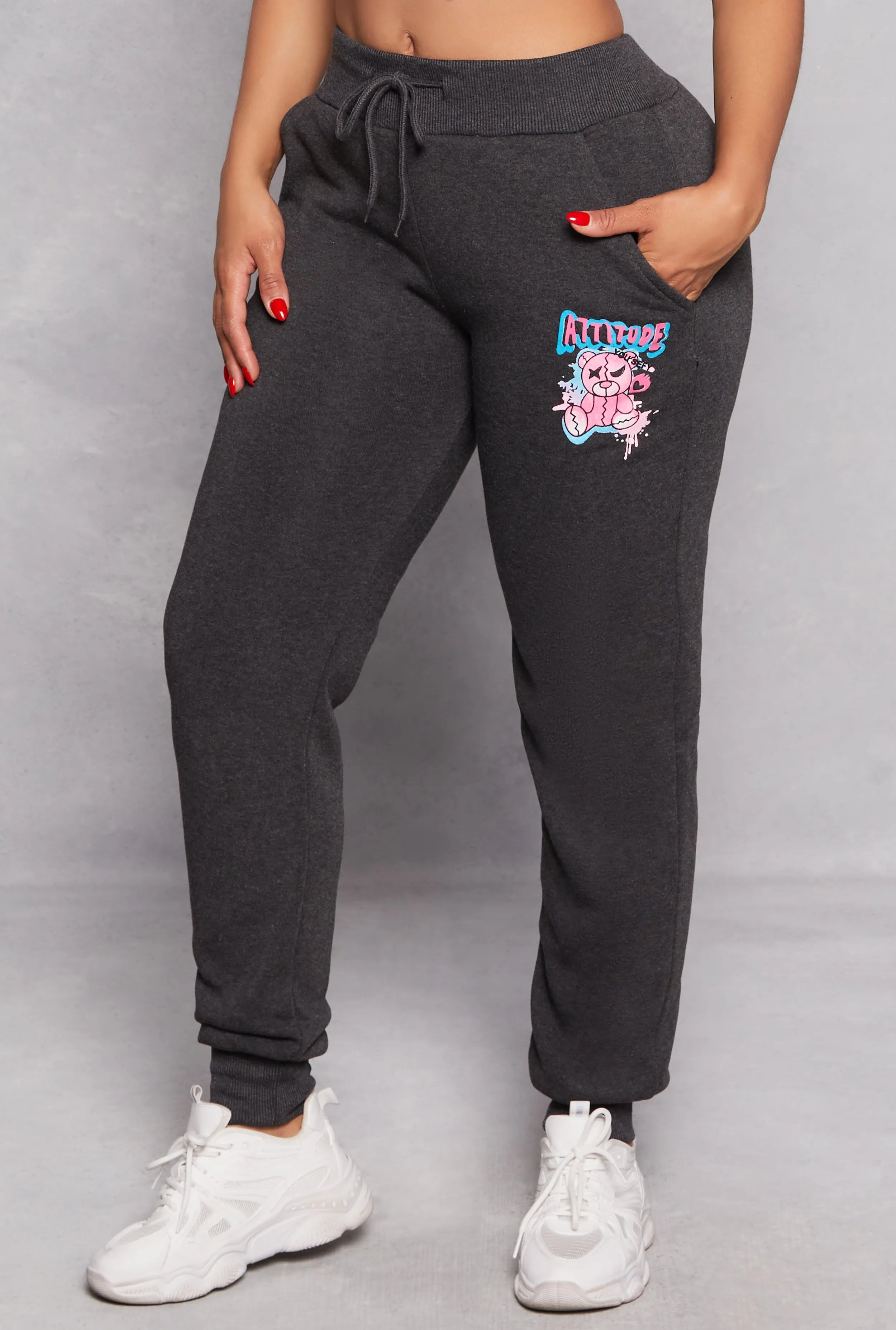 Fleece Lined Attitude Graphic Sweatpants sold by Rainbow product image thumbnail 2