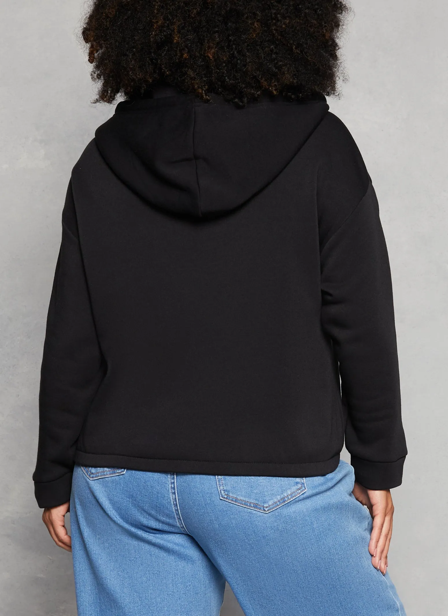 Plus Size Fleece Graphic Zip Front Hoodie sold by Rainbow product image thumbnail 3