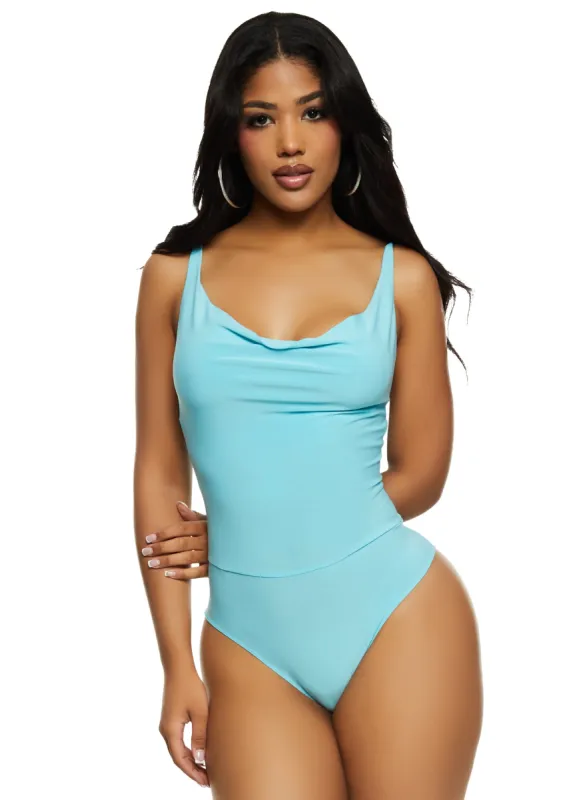 Haute Monde Sleeveless Cowl Neck Bodysuit sold by Rainbow
