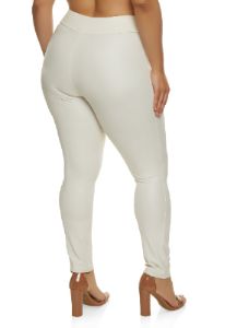 Plus Size Faux Leather High Waisted Leggings sold by Rainbow