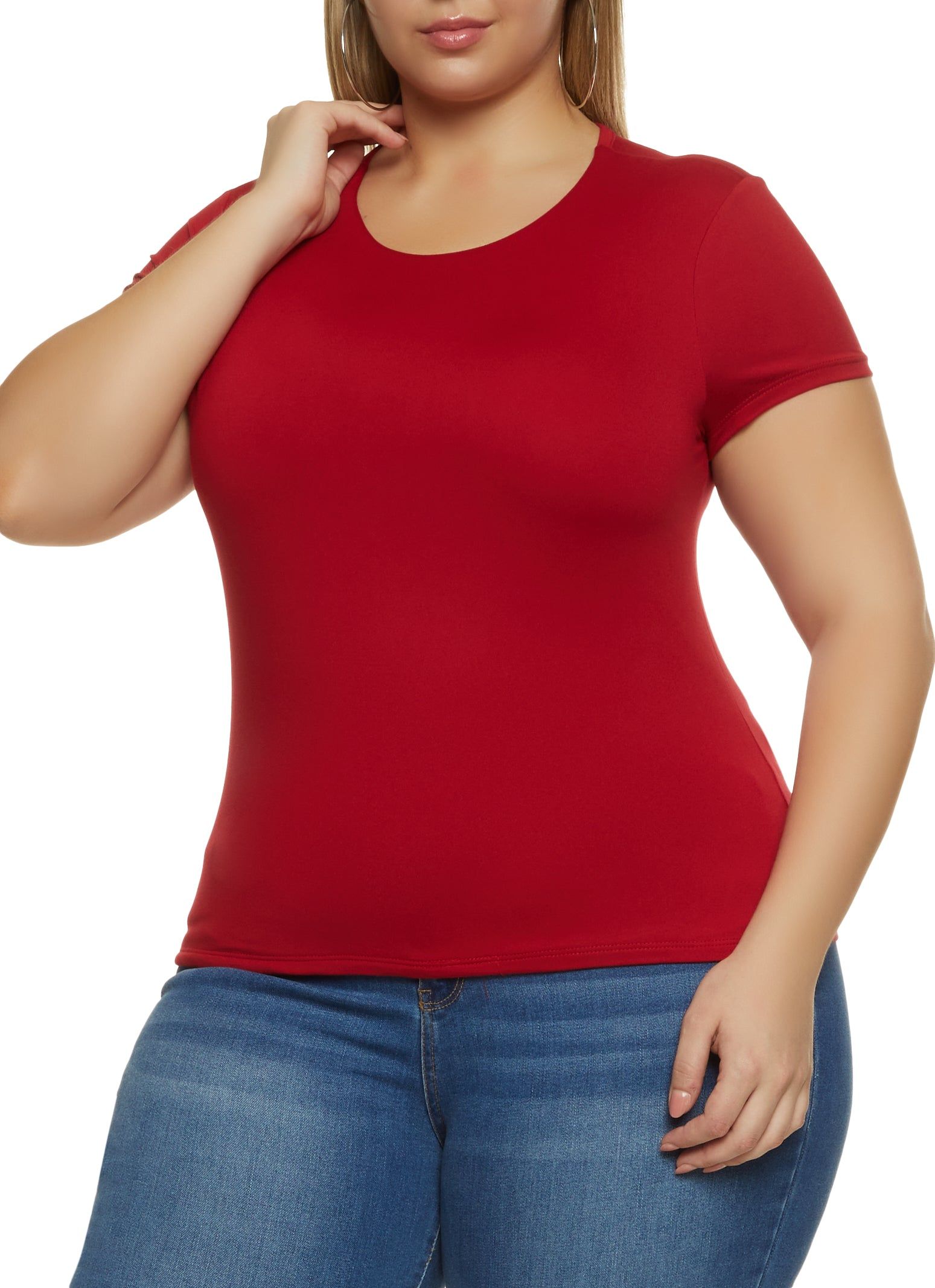 Plus Size Plisse Ruched Sleeve Blouse and Pants Set sold by Rainbow product image thumbnail 2