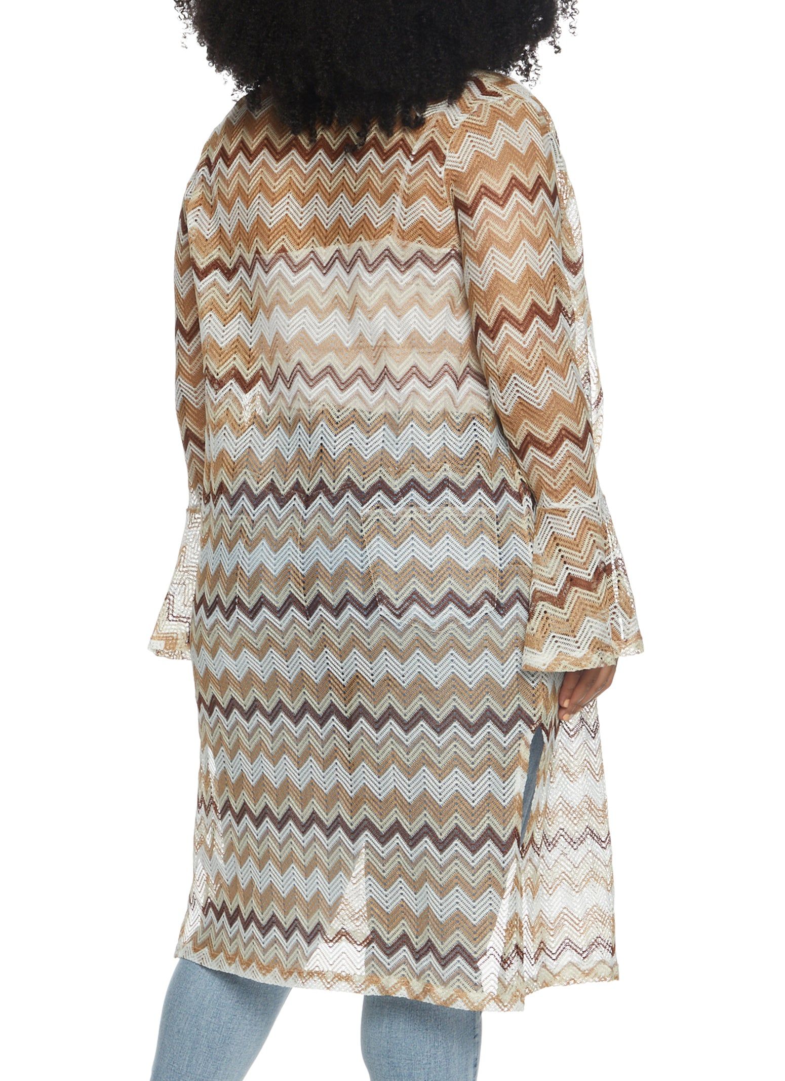 Plus Size Chevron Knit Duster sold by Rainbow product image thumbnail 2